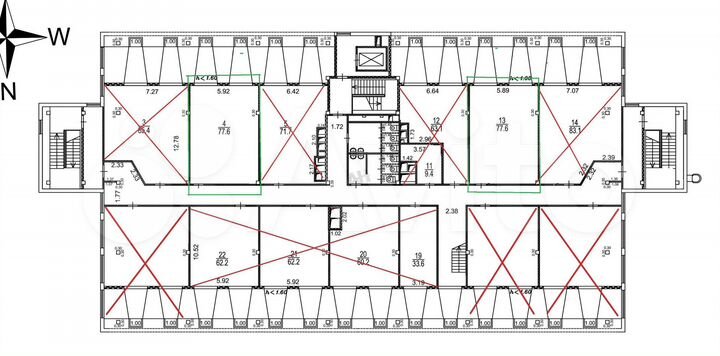Аренда офиса 77 м2 м. Бибирево в свао в