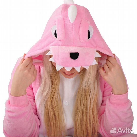 Кигуруми пижама Дракон розовый