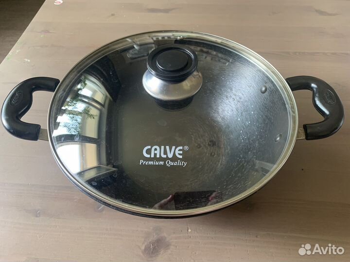 Чугунная сковорода вок 28 см