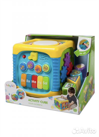 Развивающий кубик Baby go свет звук