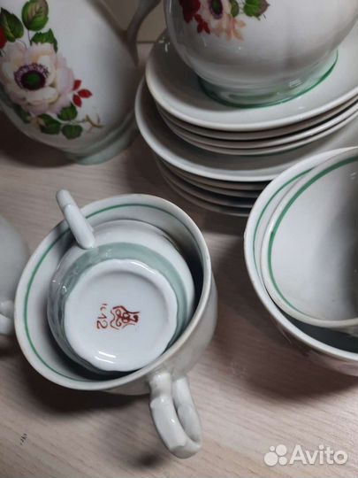 Чайно кофейный сервиз добрушский фарфоровый завод