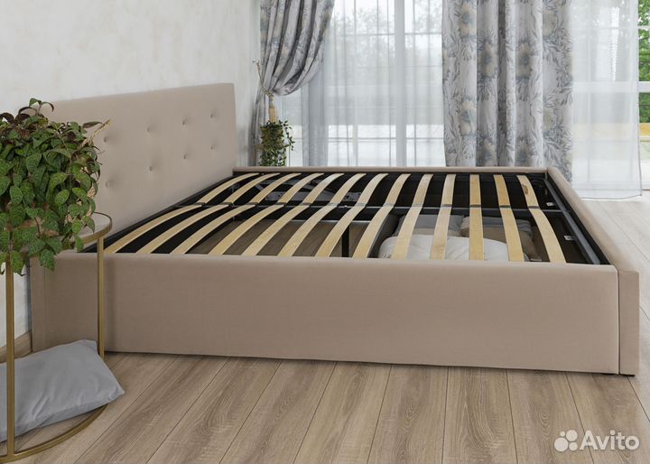 Кровать новая 140х200 Роза велюр