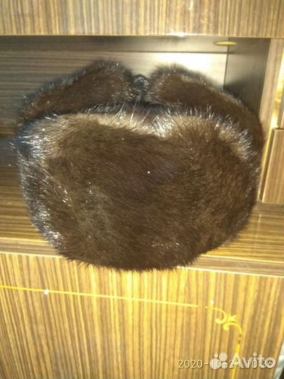 Мужская норковая шапка ушанка