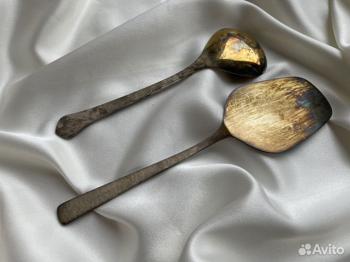 Ложка и лопатка мельхиор СССР