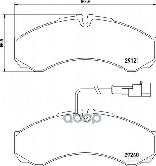Колодки тормозные компл задние daily II c борто