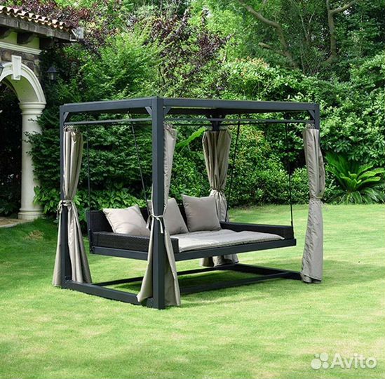 Садовые качели пергола