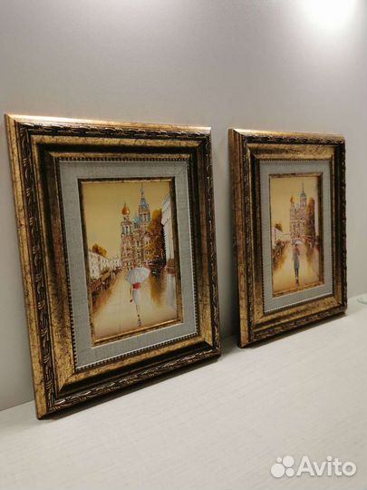 Картина маслом Девушка с зонтиком (с доставкой)