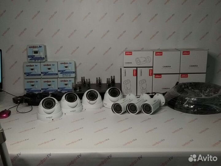 Полный к-т уличного видеонаблюдения 7 камер