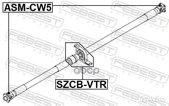 Подшипник опоры карданного вала szcbvtr Febest