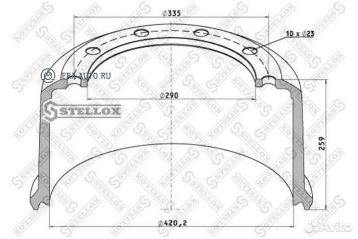 Stellox 8500147SX 85-00147-SX торм.барабан 420x200