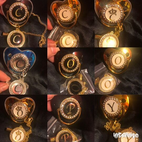 Соска в стразах,соска именная с прищепкой