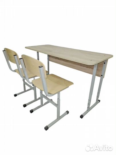 Школьная парта с 2 стульями (регулируемые)