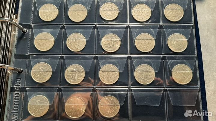 Почти полная погодовка поздних монет СССР