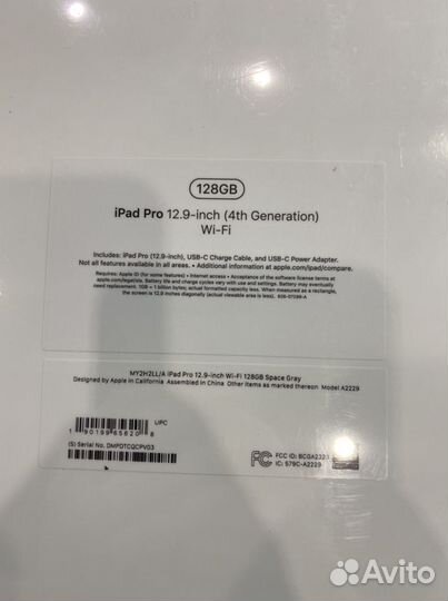 iPad pro 12.9 2020 128 wifi Space Grey