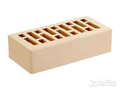 Кирпич слоновая кость гладкий 1нф