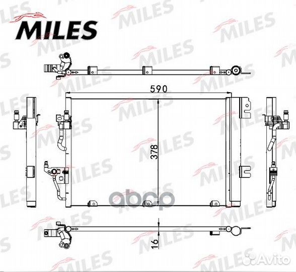 Конденсер opel astra H / zafira B 1.4-2.2 04- a