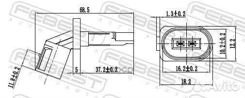 Датчик ABS 23606-017 23606-017 Febest