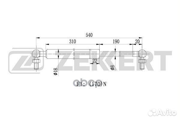 Пружина газовая заднего стекла Honda CR-V 95- g