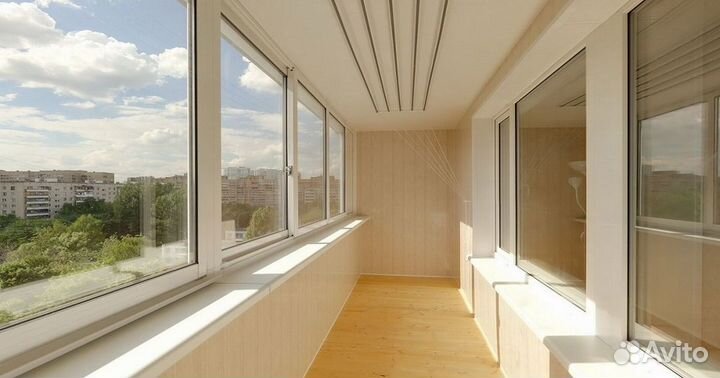 Балкон с отделкой