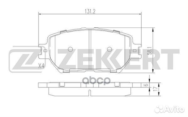 Колодки торм. диск. передн. Toyota Camry (V30)