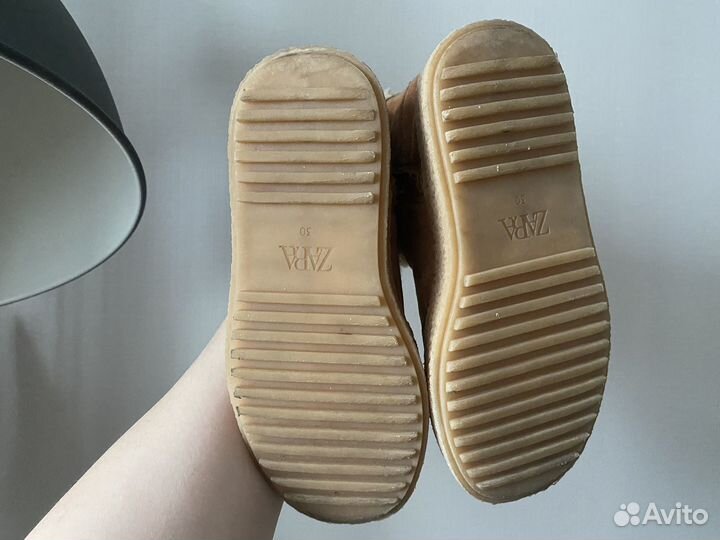 Ботинки zara 30 утепленные для девочки