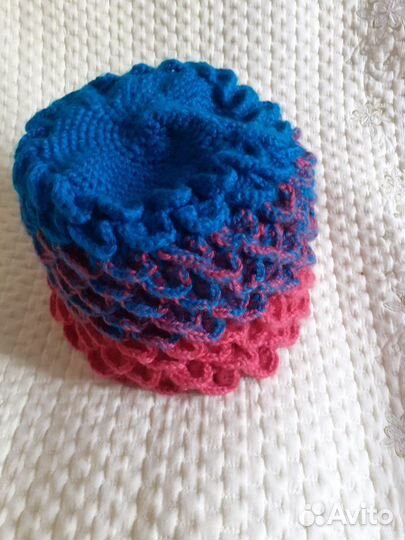 Теплая шапка из овечьей и кроличьей шерсти