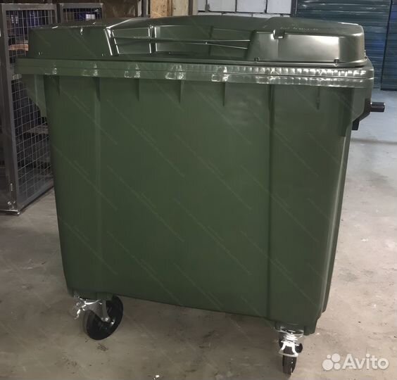 Мусорный евроконтейнер пластиковый 1100л П-1963