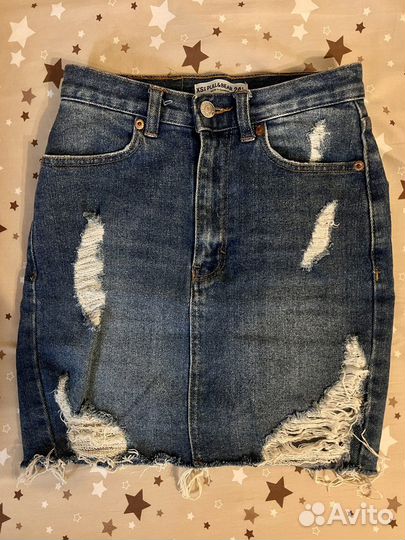 Джинсовая юбка pull bear