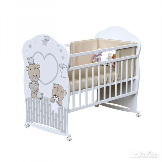 Детская кроватка колесо-качалка