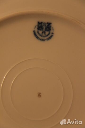 Декоративная тарелка Мадонна кобальт, Чехословакия