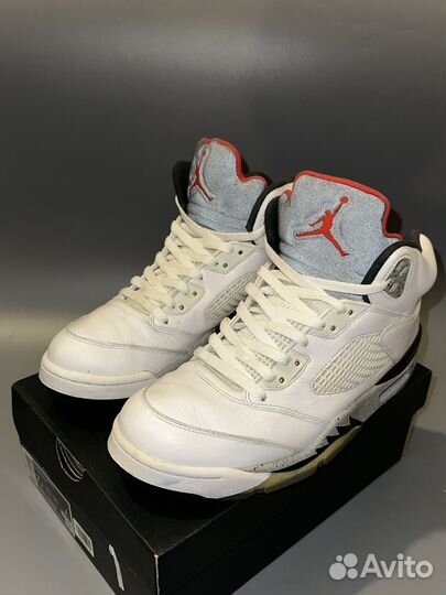 Кроссовки Nike Air Jordan 5 White Cement оригинал