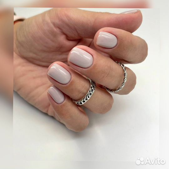 Комбинированный маникюр +покрытие гель лаком