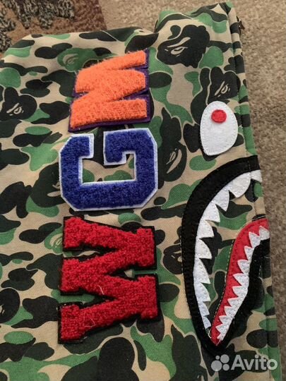 Зип худи bape shark зеленая