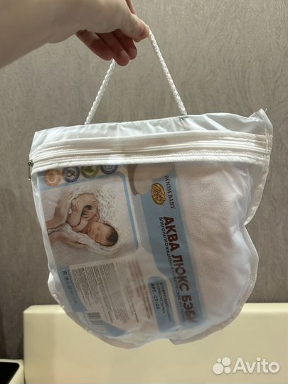 Наматрасник на резинке для круглого матраса 75см