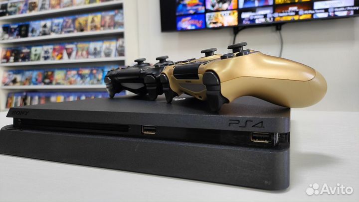 Sony PS4 Slim + 2 геймпада