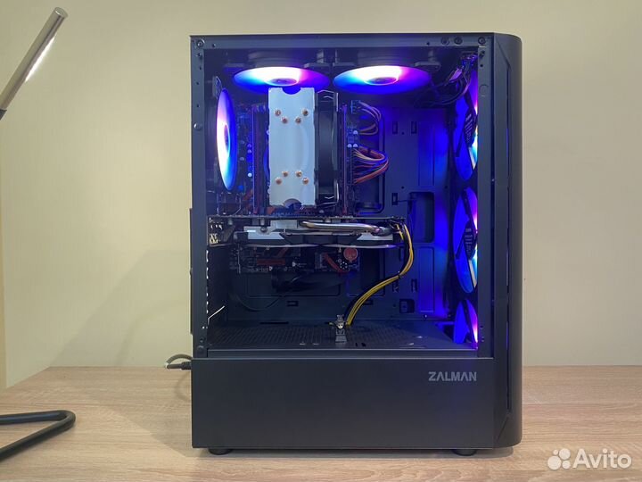 Игровой пк Zalman N4 с монитором RX580/512SSD