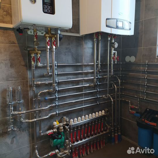 Монтаж систем отопления и водоснабжения