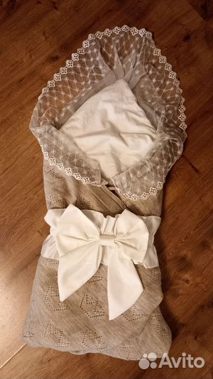 Конверт одеяло на выписку весна осень лето