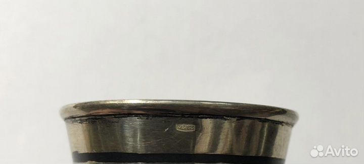 Рюмка Кубачи серебро СССР 875 проба Чернь