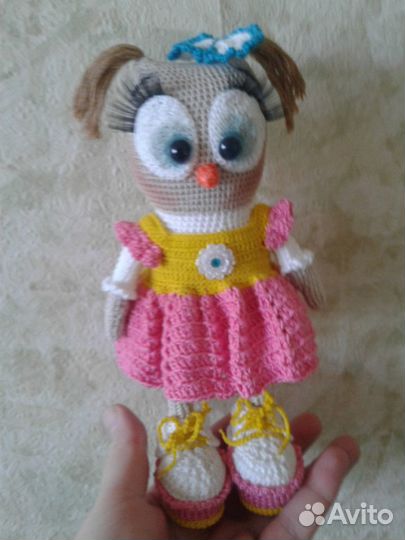 Сова вязанная, ручной работы