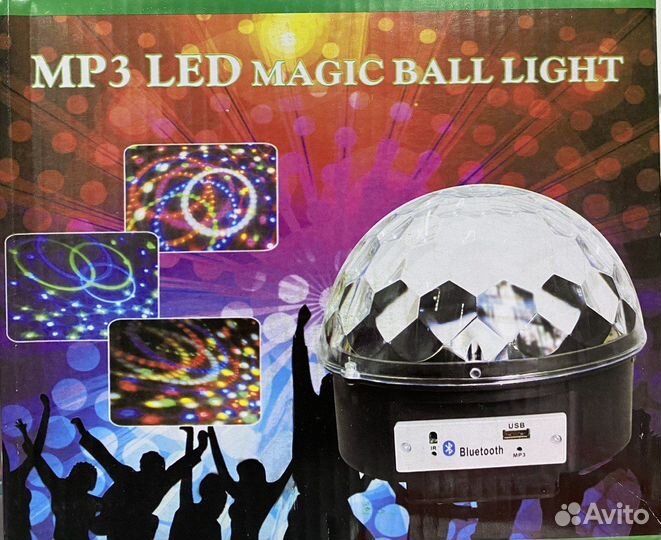 Дискошар светодиодный c USB - LED Magic Ball Light