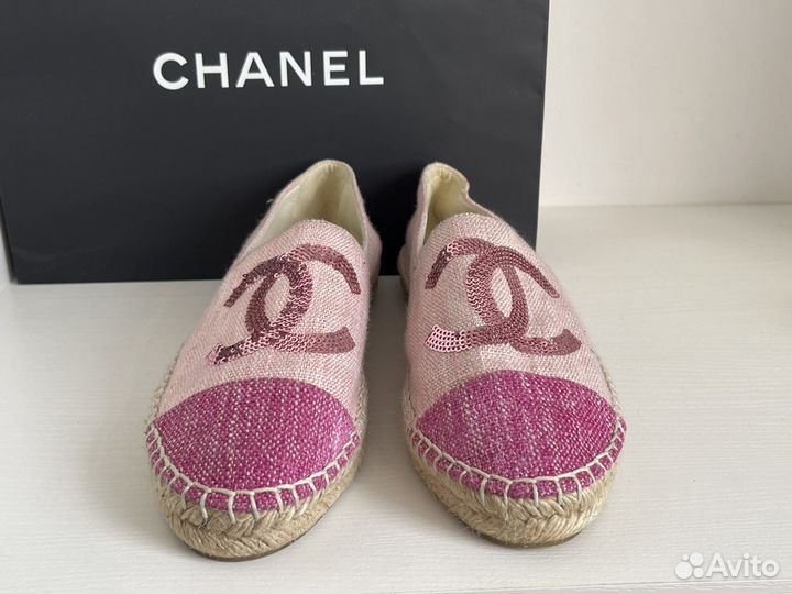 Эспадрильи Chanel оригинал, с пайетками