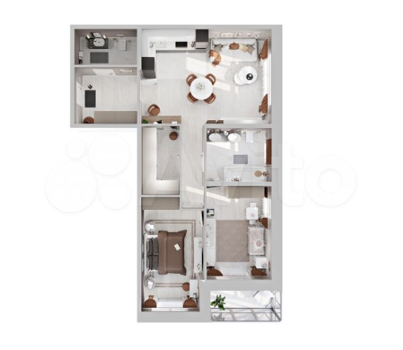 2-к. квартира, 87,3 м², 14/18 эт.