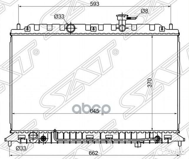 Радиатор Kia Rio 05-11 KI0004-05 Sat