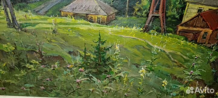 Старинная картина маслом