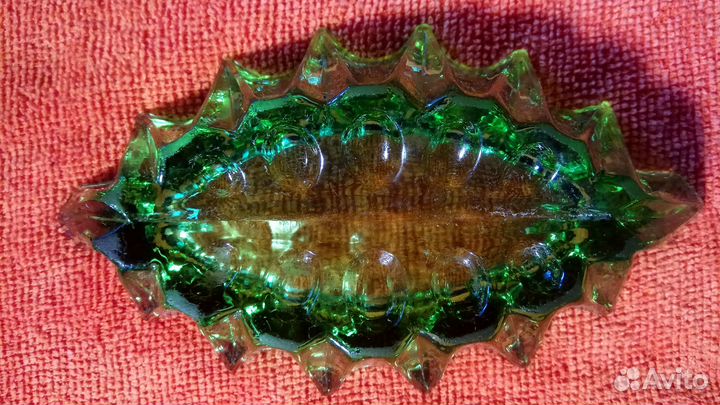 Пепельница цветное стекло СССР