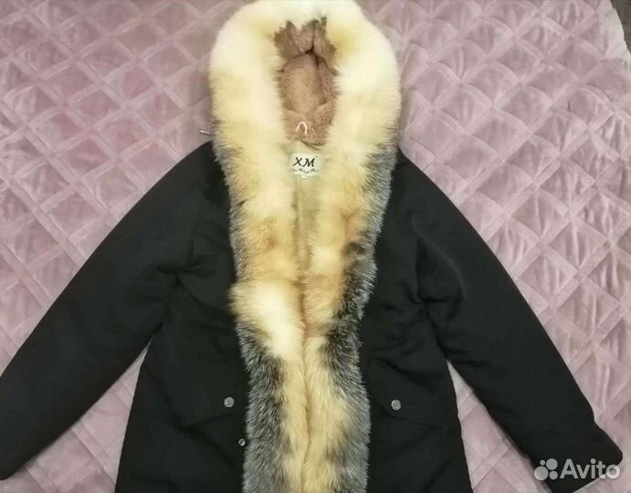 Парка женская с натуральным мехом