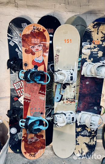 Б/у сноуборды, лыжи и ботинки
