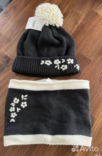 Комплект шапка и снуд для девочки