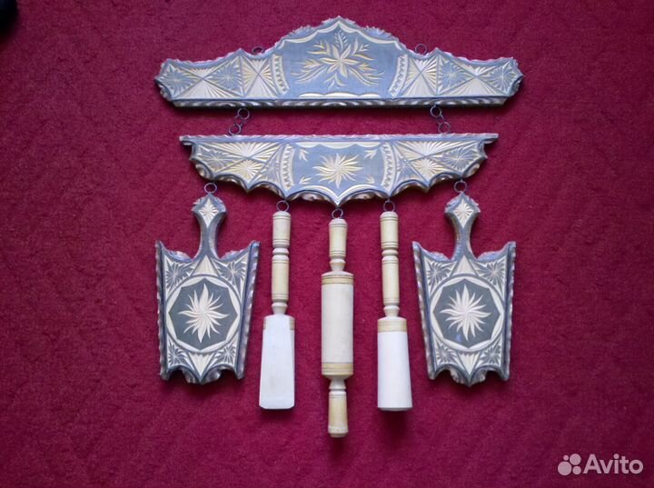 Набор для кухни ручной работы из массива дерева